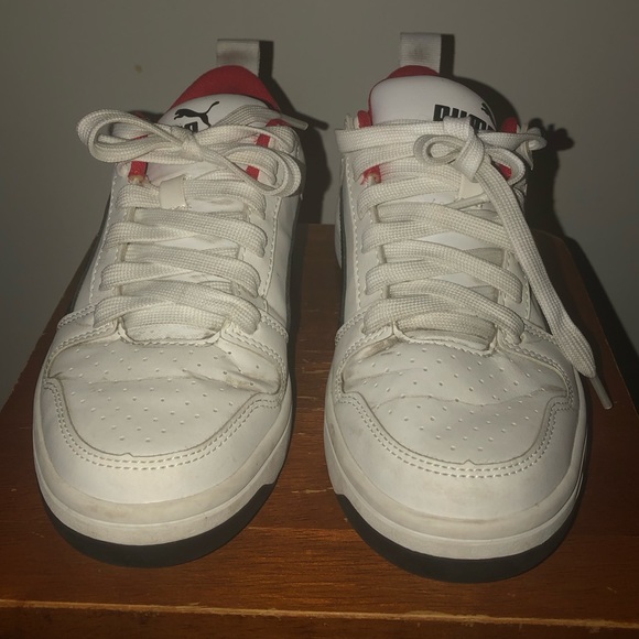 Women’s/Kids white/red/black Pumas - Picture 7 of 8